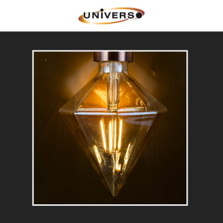 Lampadina LED E27 4W Prisma Filament Ambrata Universo