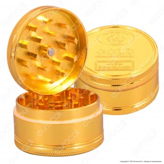 Grinder Tritatabacco 3 Parti in Metallo - Moneta d'Oro [TERMINATO]