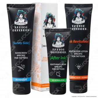 Tattoo Defender Kit Completo per la Cura del Tatuaggio - 3 Tubetti