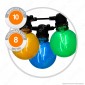 Catena Party 10 Lampadine LED Globo G80 Filament Multicolor - per Interno e Esterno