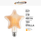 Immagine 2 - Universo Lampadina LED E27 4W Filament Forma Stella Vetro Ambrato - mod. ST-OC