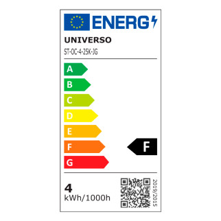 Lampadina LED E27 4W Stella Filament Ambrata Universo