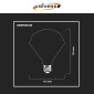 Immagine 5 - Universo Lampadina LED E27 4W Filament Forma Diamante Vetro Ambrato - mod. DM-OC
