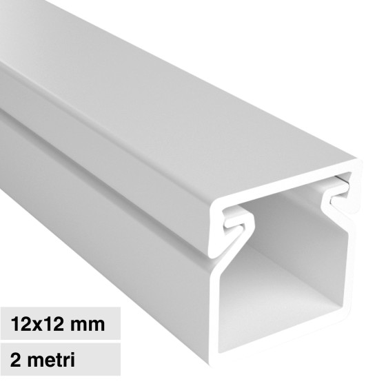 Canalina Passacavi 12x12 in Plastica Colore Bianco Elmark Canalina Passacavi 12x12 in Plastica Colore Bianco Elmark