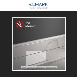 Canalina Passacavi Adesiva 12x12 in Plastica Bianca Elmark