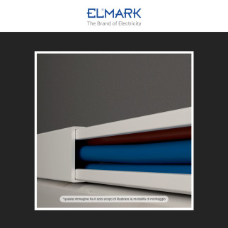 Canalina Passacavi Adesiva 15x10 Plastica Bianco Elmark