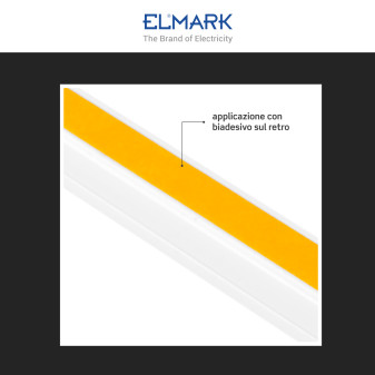 Canalina Passacavi Adesiva 15x10 Plastica Bianco Elmark