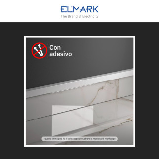 Elmark Canalina Passacavi Adesiva 16x16 Plastica Bianco