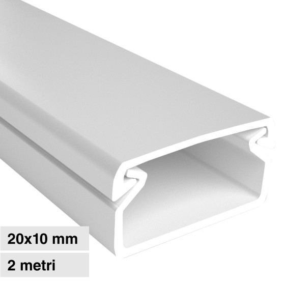 Elmark Canalina Passacavi 20x10 in Plastica Colore Bianco Elmark Canalina Passacavi 20x10 in Plastica Colore Bianco