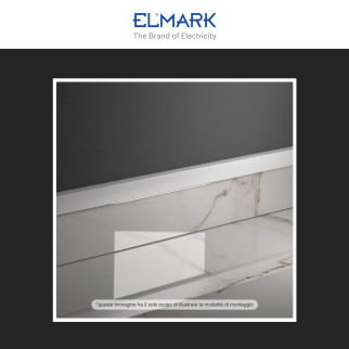 Elmark Canalina Passacavi 25x16 in Plastica Colore Bianco