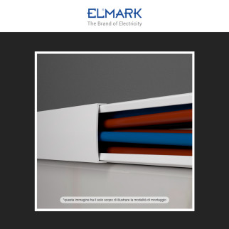 Elmark Canalina Passacavi 25x16 in Plastica Colore Bianco