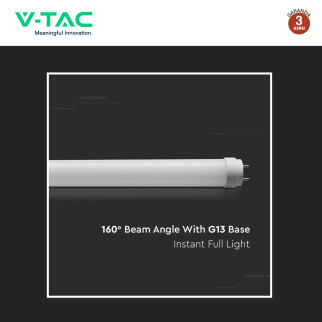 VT-1221 25 Tubi LED T8 G13 18W SMD 120cm in Vetro V-Tac