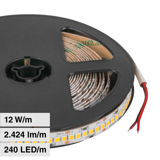 Striscia LED 2835 Monocolore 240 LED/metro 24V LEDCO 5mt Striscia LED 2835 Monocolore 240 LED/metro 24V LEDCO 5mt