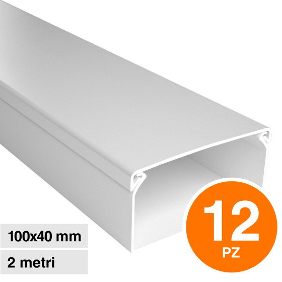 Elmark Canaline Passacavi 100x40 in Plastica Colore Bianco Elmark Canaline Passacavi 100x40 in Plastica Colore Bianco