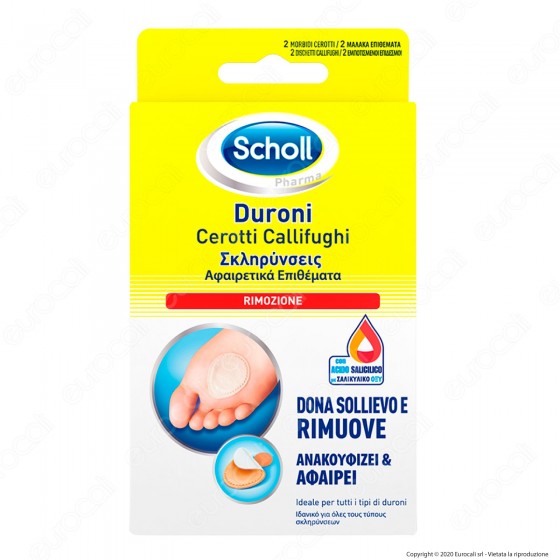 Scholl Cerotti Callifughi per Rimozione Duroni - Confezione con 2 Scholl Cerotti Callifughi per Rimozione Duroni - Confezione con 2