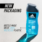 Immagine 2 - Adidas After Sport Shower Gel Bagnoschiuma 3in1 per Corpo Capelli Viso Uomo - Flacone da 400ml