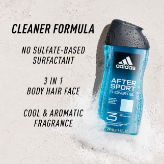 After Sport Gel Doccia 3in1 Corpo Capelli Viso 400ml Adidas