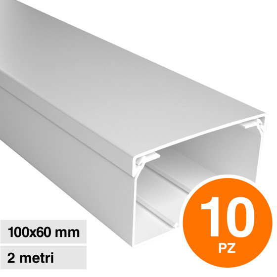 Elmark Canaline Passacavi 100x60 in Plastica Colore Bianco Elmark Canaline Passacavi 100x60 in Plastica Colore Bianco
