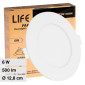 Immagine 1 - Life Pannello LED Rotondo Ultra Slim 6W SMD da Incasso con Driver - mod. 39.9TSS1306C / 39.9TSS1306N / 39.9TSS1306F