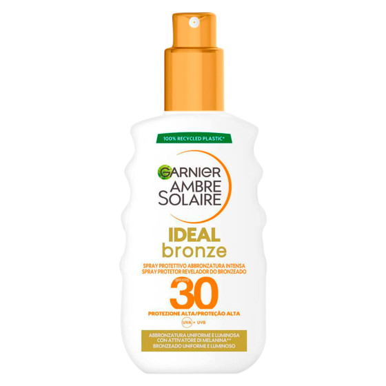 Spray Solare IP 30 Ideal Bronze Attiva Melanina Garnier Ambre Solaire Spray Solare IP 30 Ideal Bronze Attiva Melanina Garnier Ambre Solaire