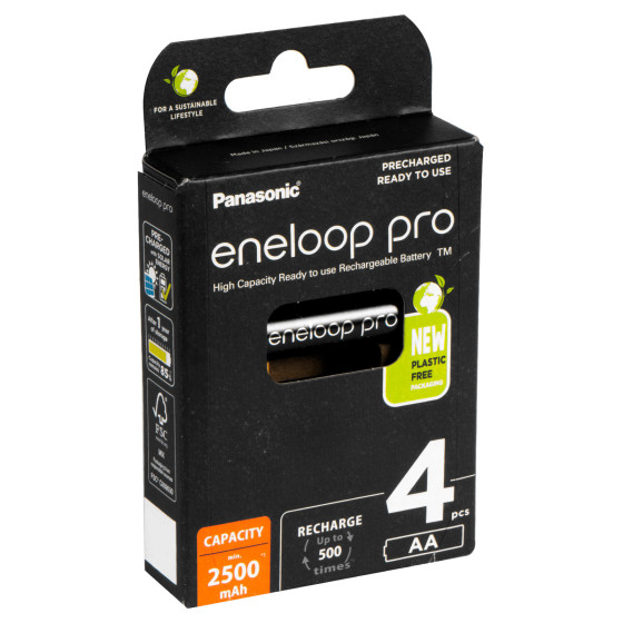 Panasonic Eneloop Pro HR6 Stilo AA Mignon 1.2V Batterie Ricaricabili 2500mAh 4x Panasonic Eneloop Pro HR6 Stilo AA Mignon 1.2V Batterie Ricaricabili 2500mAh 4x