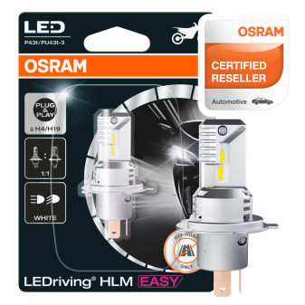 Osram LEDriving HLM Easy Moto LED 18/19W Fari 12V - Lampadina H4/H19