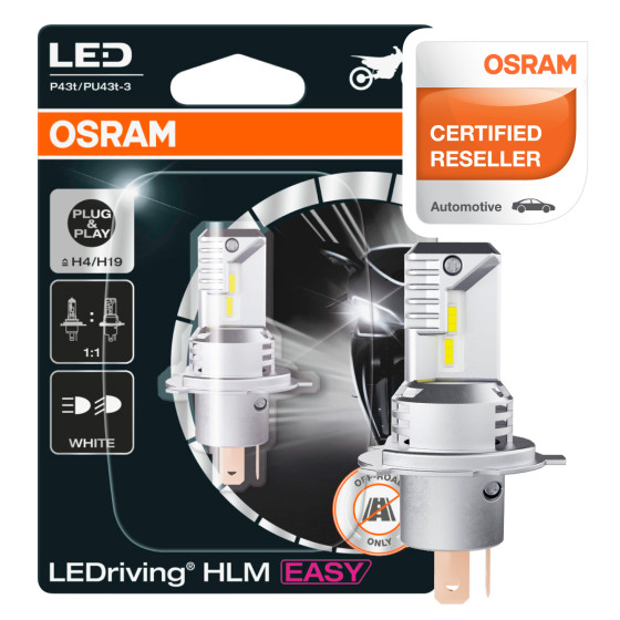 Osram LEDriving HLM Easy Moto LED 18/19W Fari 12V - Lampadina H4/H19 Osram LEDriving HLM Easy Moto LED 18/19W Fari 12V - Lampadina H4/H19