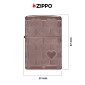 Immagine 4 - Zippo Premium Accendino a Benzina Ricaricabile ed Antivento con Fantasia Heart Design - mod. 49811