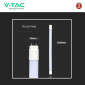 Immagine 8 - V-Tac VT-1277 Tubo LED SMD Nano Plastic T8 G13 18W Lampadina 120cm con Starter - SKU 216263 / 216273 / 216264