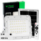 V-Tac VT-40W Faro LED Floodlight 6W IP65 Colore Bianco con Pannello Solare e Telecomando - SKU 7840 / 7839