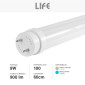 Immagine 4 - Life Tubo LED SMD T8 G13 9W Lampadina 60cm in Vetro Satinato con Starter - mod. 39.966060N40 / 39.966060F65