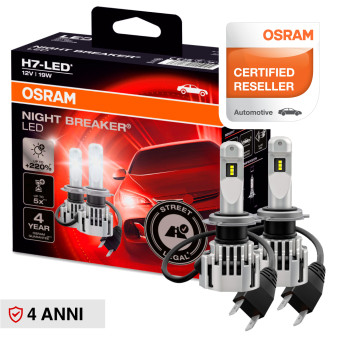Osram Night Breaker LED Auto 19W Fari 12V - 2 Lampadine H7
