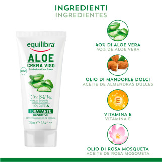 Aloe Crema Viso Idratante - Flacone 75ml Equilibra