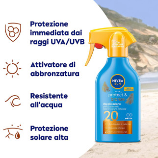 Protect & Bronze Crema Solare Spray Doppia Azione SPF 20 Nivea Sun