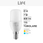 Immagine 4 - Life Lampadina LED E14 7W Bulb T38 Tubolare SMD - mod. 39.920512C30 / 39.920512F65