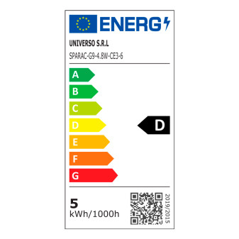 Lampadina LED G9 4,8W Tubolare SMD Universo