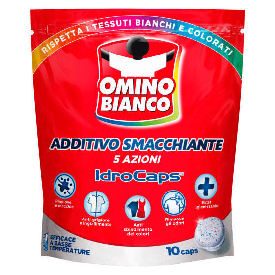 Additivo Smacchiante 5 Azioni IdroCaps Omino Bianco 10 Caps Additivo Smacchiante 5 Azioni IdroCaps Omino Bianco 10 Caps