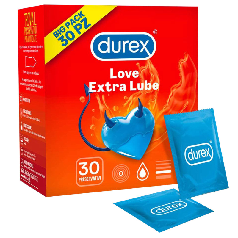 Preservativi Durex Love Extra Lube Big Pack Esclusiva Online 30pz
