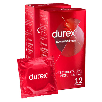 Preservativi Durex Supersottile Alta Sensibilità con Forma Easy On - 2...
