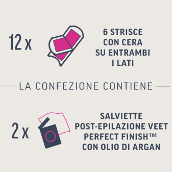 Strisce Depilatorie Gambe & Corpo per Pelli Normali Veet Expert 12pz