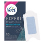 Immagine 1 - Veet Expert Strisce Depilatorie Bikini & Ascelle per Pelli Sensibili - Confezione da 16 Strisce