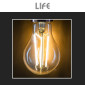 Immagine 4 - Life Lampadina LED E27 12W Bulb A70 Goccia Filament Vetro Trasparente - mod. 39.920357C27