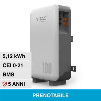 V-Tac VT-48100 Batteria BMS LiFePO4 51.2V 100Ah 5.12kWh IP65 per Inverter...