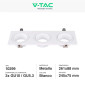 Immagine 2 - V-Tac VT-441 Portafaretto Triplo Rettangolare Orientabile da Incasso per Lampadine GU10 e GU5.3 (MR16) Bianco - SKU 10299