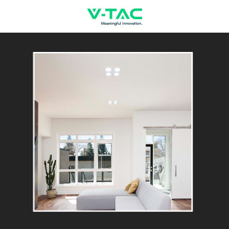 Portafaretto GU10 GU5.3 (MR16) Bianco Orientabile V-Tac VT-442