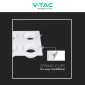 Immagine 8 - V-Tac VT-442 Portafaretto Quadruplo Quadrato Orientabile da Incasso per Lampadine GU10 e GU5.3 (MR16) Bianco - SKU 23003