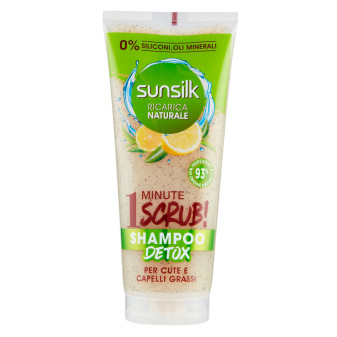 Sunsilk Ricarica Naturale 1 Minute Scrub Shampoo Detox per Cute e Capelli...