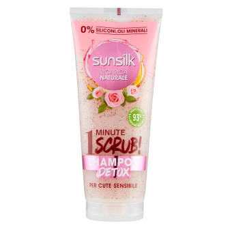 Sunsilk Ricarica Naturale 1 Minute Scrub Shampoo Detox per Cute Sensibile con...