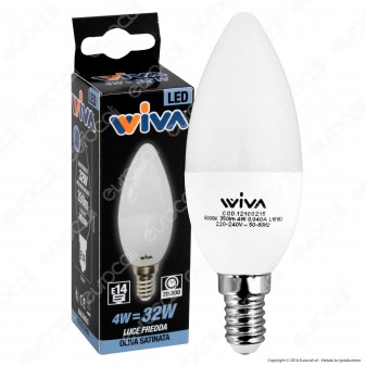 Wiva Lampadina LED E14 4W Candela - mod. 12100210 / 12100279 /