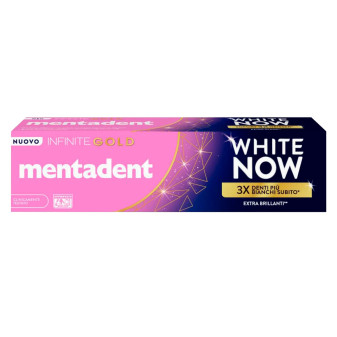 Mentadent White Now Infinite Gold Dentifricio Sbiancante - Flacone da 75ml